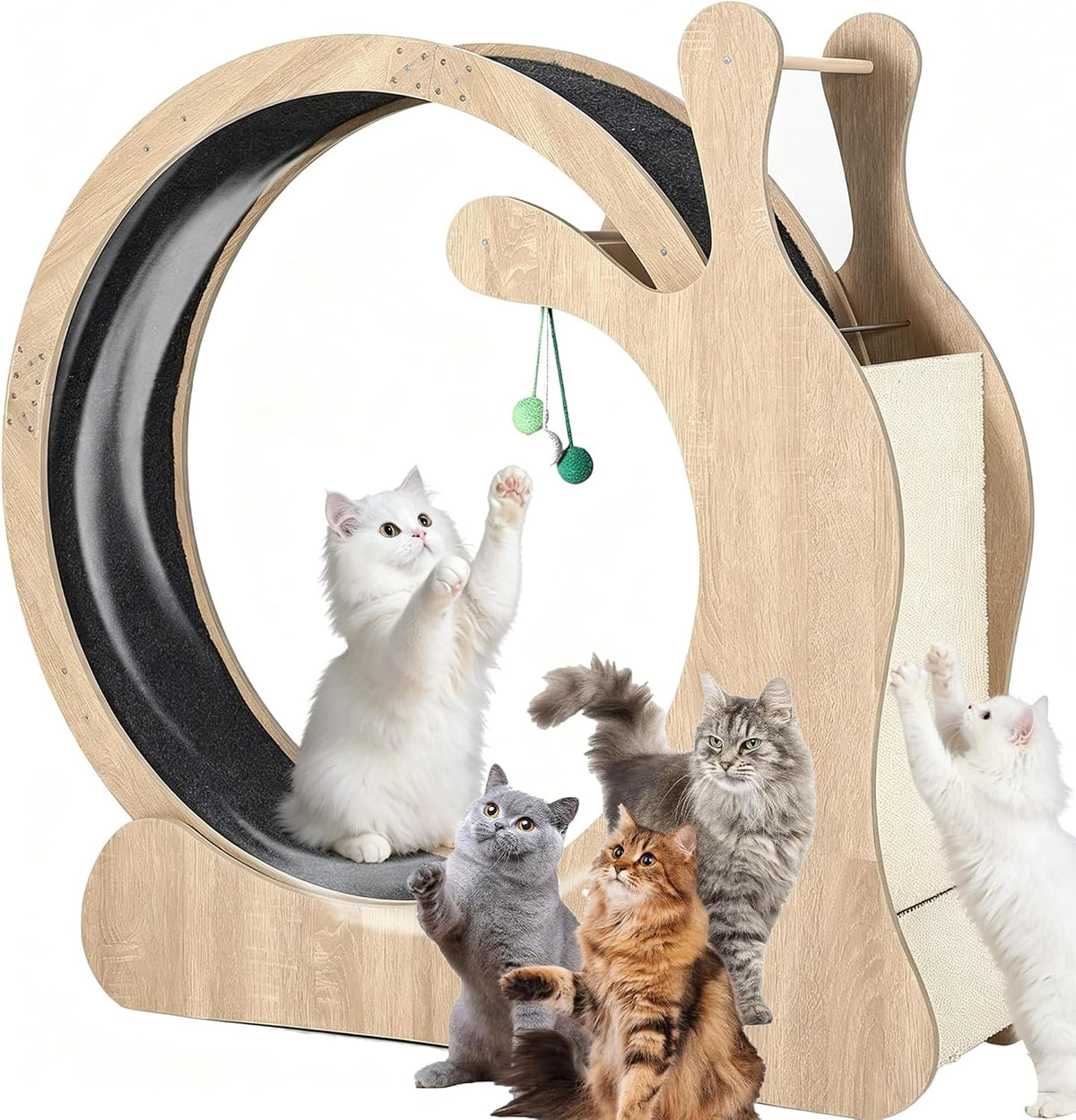 Large cat exercise running wheel for indoor cats – view 2