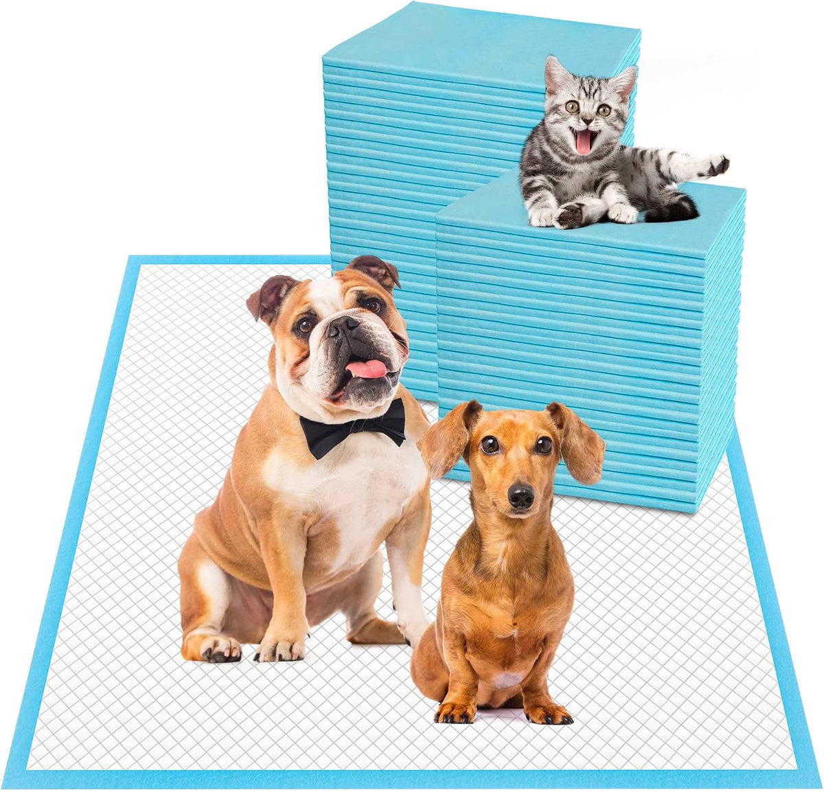 Jumbo 36 by 36 inch disposable pet pee pad unfolded on a floor – view 2