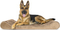 Gray faux fur memory foam contour dog bed – view 3