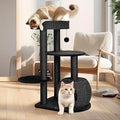KAMABOKO Gothic Cat Tree, 39-Inch Black Cat Tower for Adult Cats and Kittens