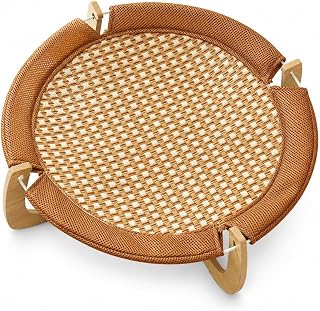 Raised Rattan Cat Bed, Cooling Style