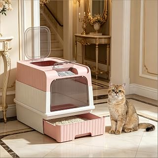 Fully Enclosed Compact Litter Box, A108