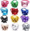 50-Piece Christmas Pet Bow Ties, Adjustable, Shiny, for Small and Medium Cats and Dogs