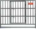 Silver steel replacement door frame for a modular kennel cage