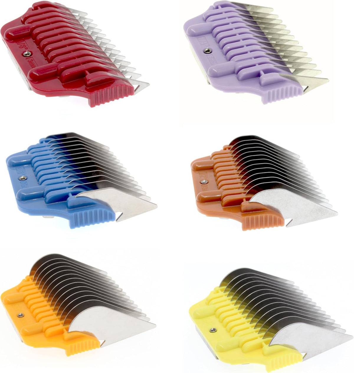 Set of ten wide clipper guard combs in graduated sizes – view 2