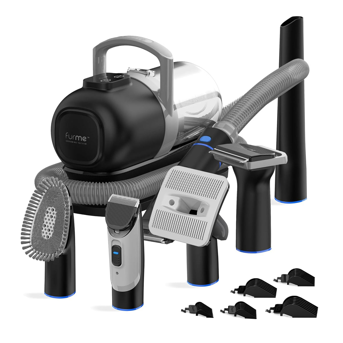 Pet grooming vacuum kit with 2 liter canister and attachments – view 2