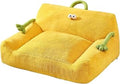 Pet Sofa Bed for Cats and Small Dogs, Plush with Neck Support, 70x55x26cm