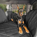 Camo hard bottom dog back seat extender with door guards in a truck – view 2