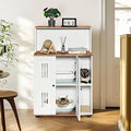Litter Box Enclosure for 2 Cats, Hidden Double Litter Cabinet and Side Cabinet