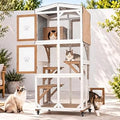 Ketive 63-Inch Catio Outdoor Cat Enclosure on Wheels, Weatherproof