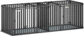 Black 83 inch heavy duty steel dog crate with divider