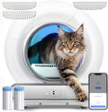 Self-Cleaning Automatic Litter Box for Multiple Cats, App Control, 65L+9L Capacity, Safety Sensors, 3 Sifters and 2 Rolls of