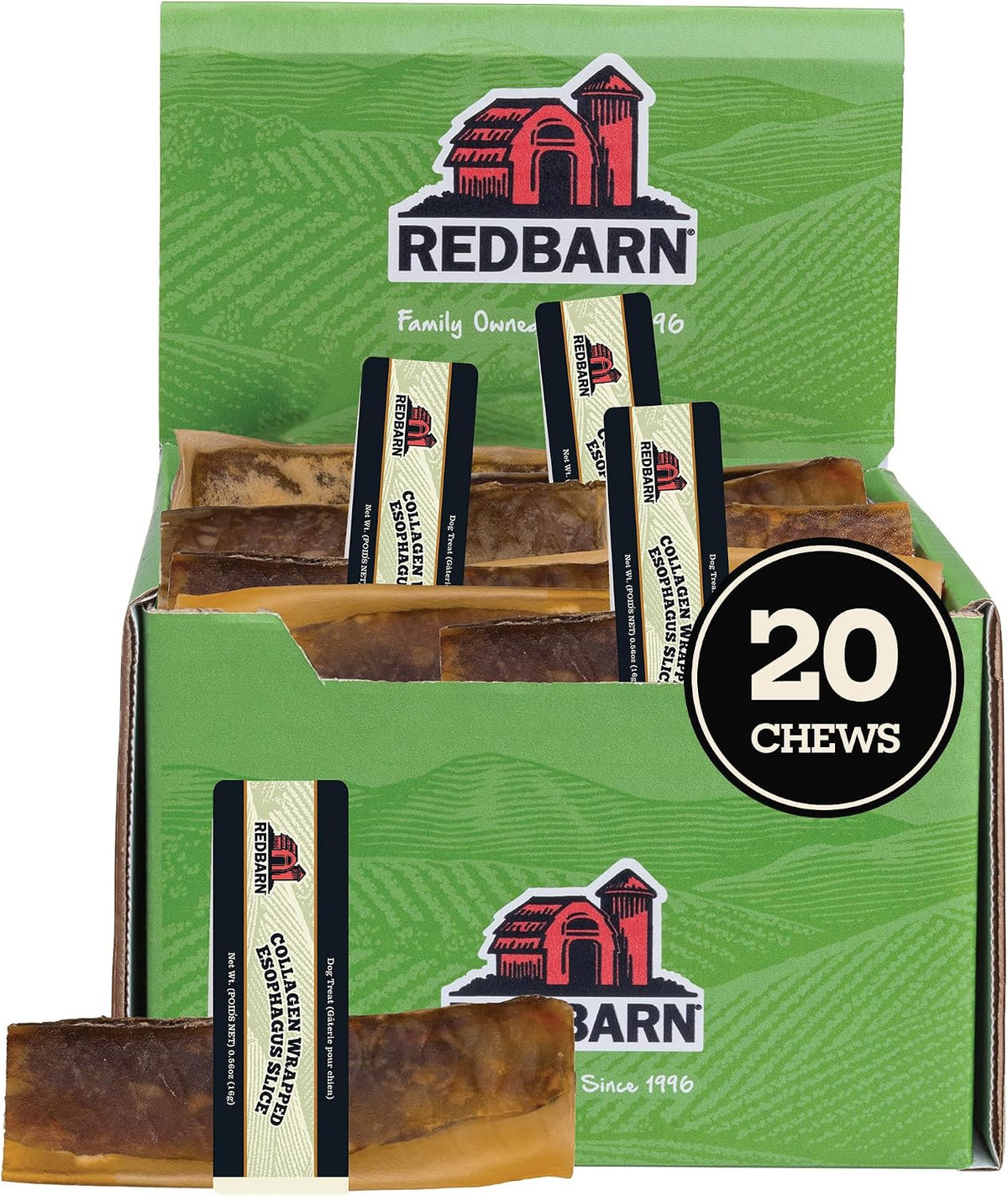 Bundle of medium braided collagen-wrapped dog chews – view 2