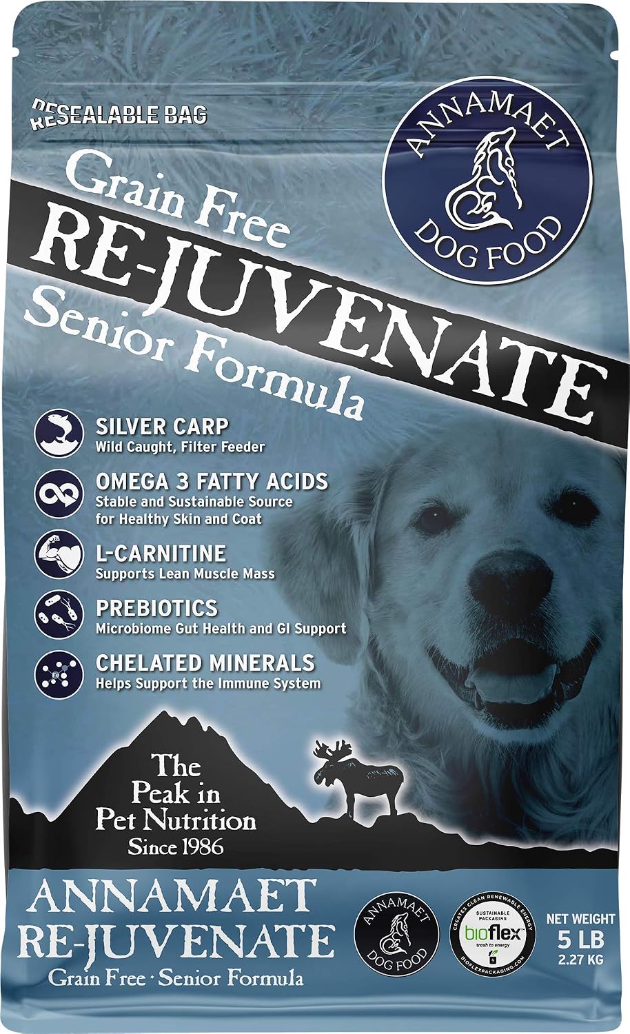 25 lb bag of grain-free senior dog food with silver carp and turkey – view 3