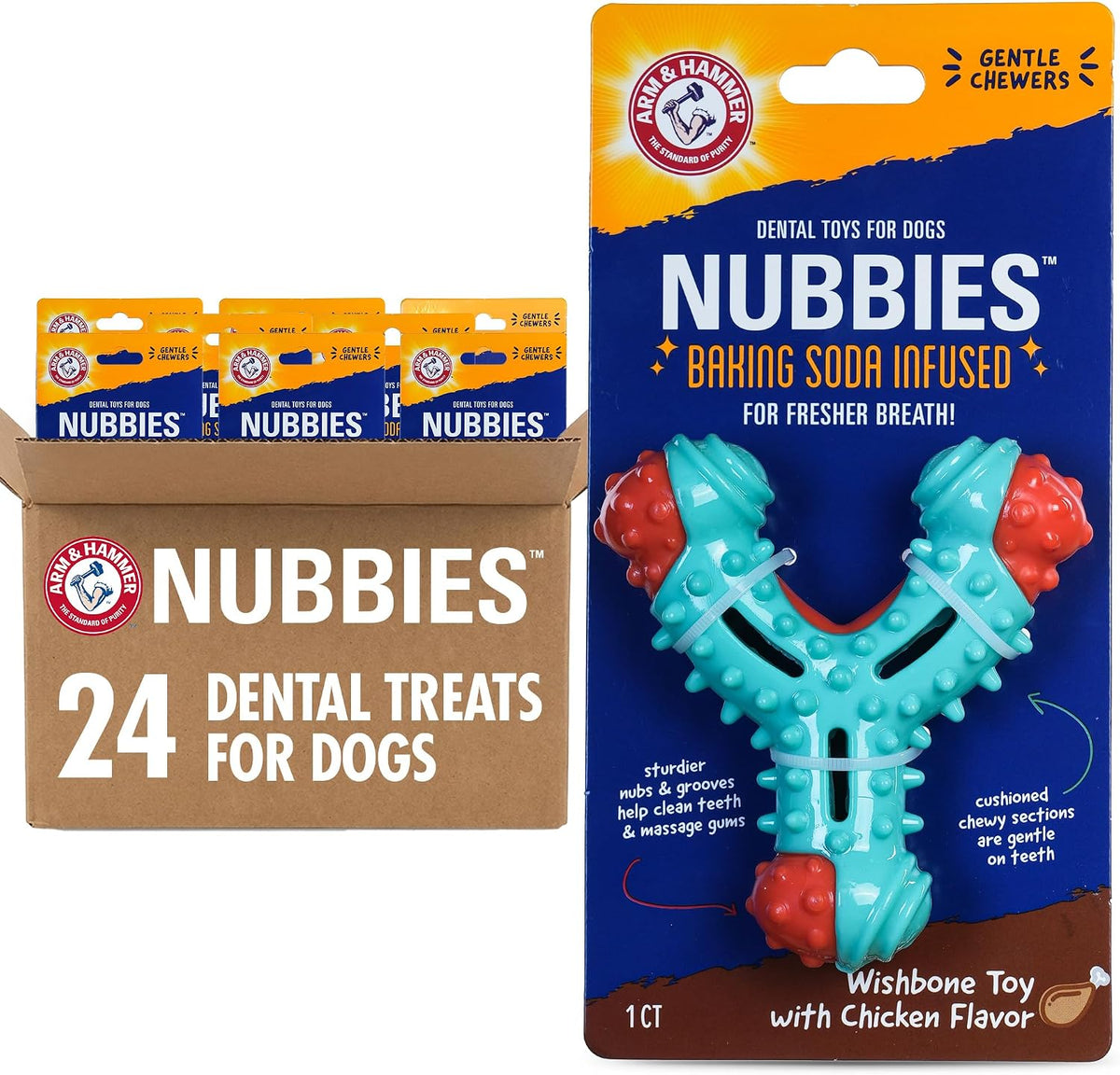 Dinosaur-shaped nylon dental chew toy for dogs with textured nubs, mint flavor – view 9