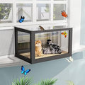 Cat Window Box Catio, Outdoor Cat Window Enclosure, Black