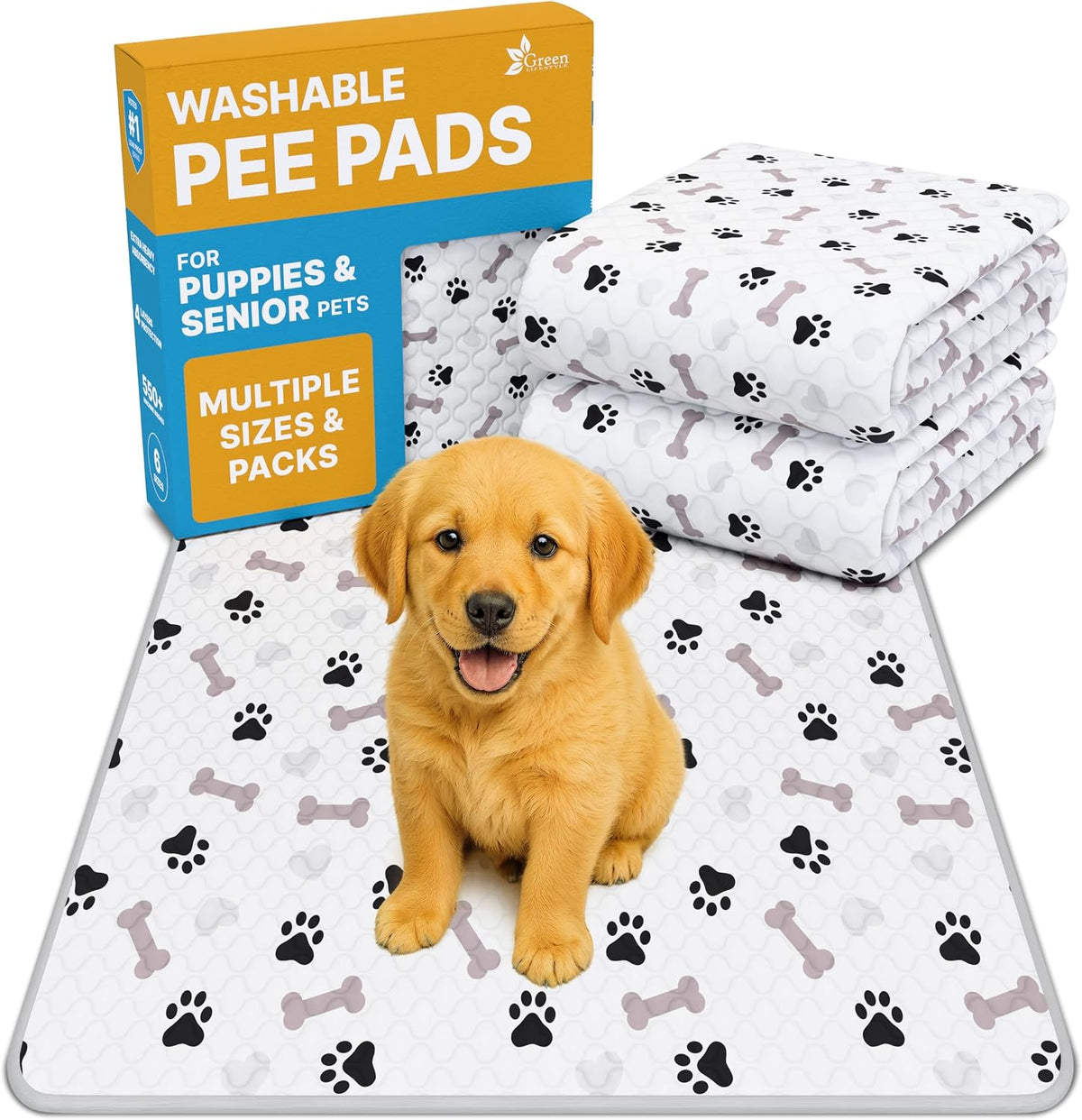 Quilted washable reusable underpad, 34 by 36 inches, with waterproof backing – view 2