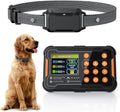 Black wireless dog fence transmitter and collar receiver
