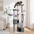Modern 68.5 inch wooden multi-level cat tree