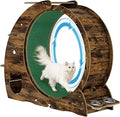 55" Multi-Cat Exercise Wheel with 3-Level Jumper, Scratching Pad and Silent TPE Spinner, Rest Area