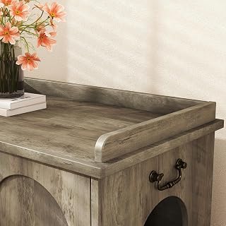 Cat Litter Box Enclosure Furniture with Odor Control