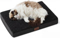 Black flat sherpa pet mat with egg crate foam for small dogs and cats