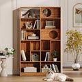 Pet Climbing Cabinet Cat Book Nook, Wood Storage, Brown