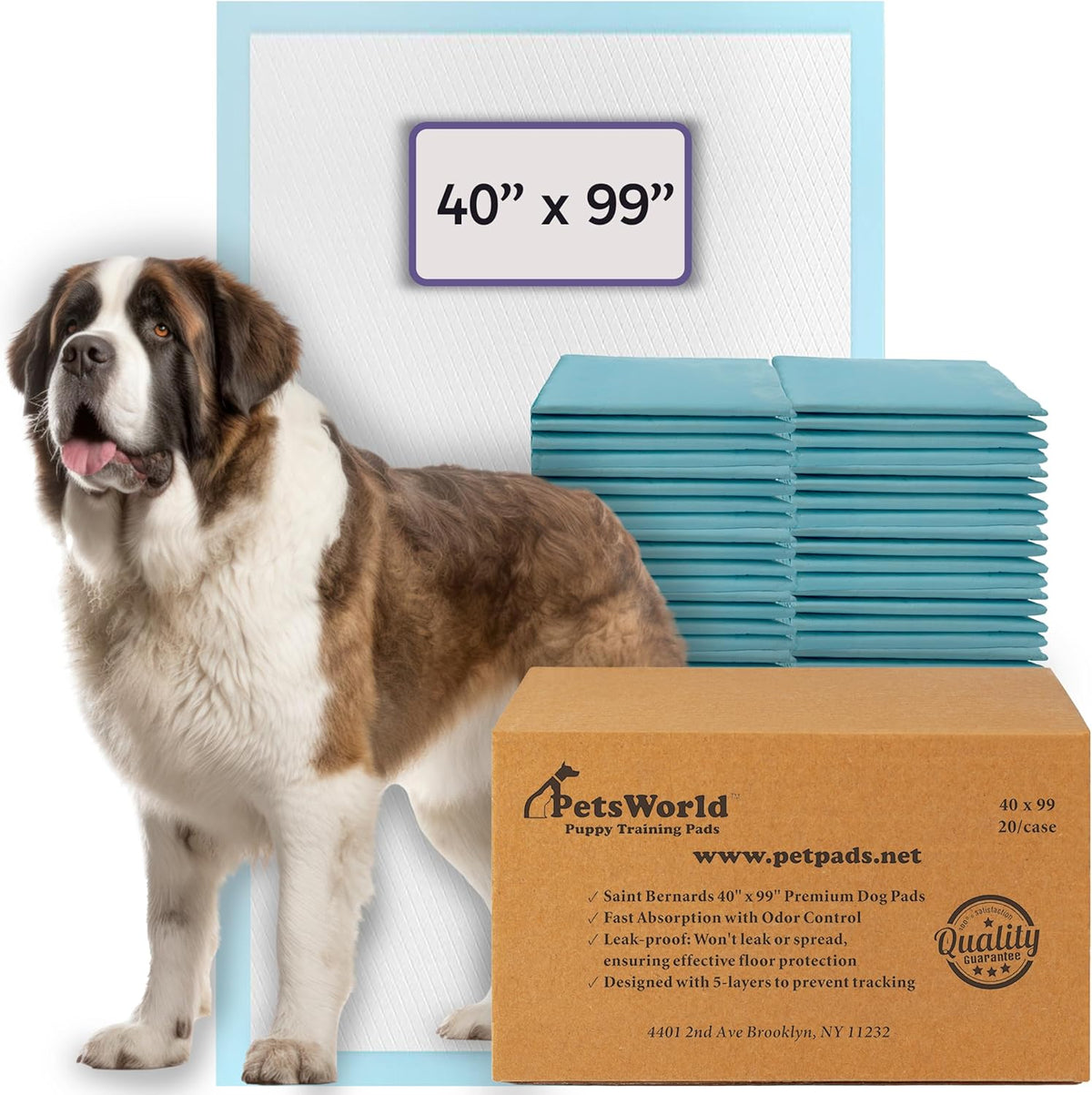 Extra-large 40 x 99 inch dog pee pad taped to the floor – view 4