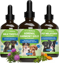 Adrenal care supplement kit for dogs in value size bottles
