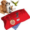 Red and blue cotton pet memorial wrap