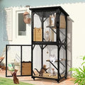 71 Inch Catio Cat Enclosure Window, Large Cat House for Multiple Cats