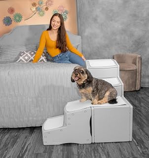 Pet Gear Easy Step Bed Stair for Cats and Dogs, Fog