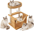 Compact 28 inch solid wood cat tree