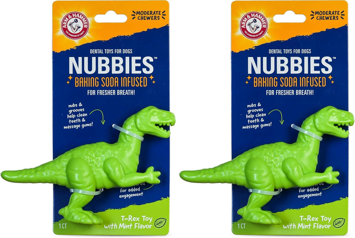 Three-ended nylon and TPR dog chew bone, peanut butter flavor – view 3