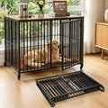 42.3 inch foldable heavy duty dog crate furniture