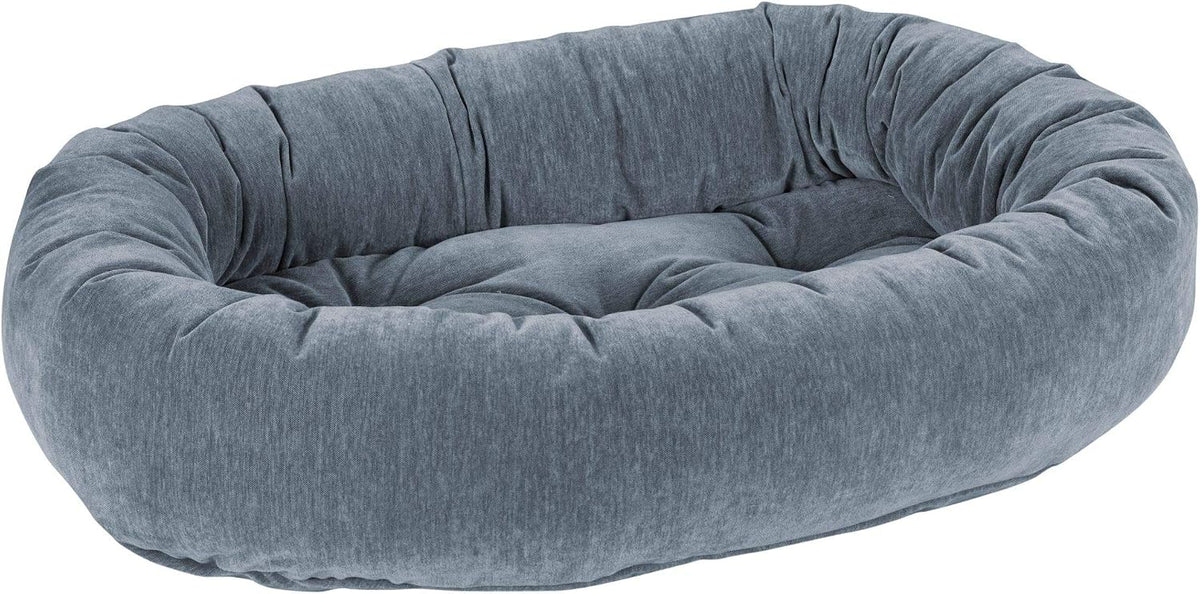 Mineral colored chenille donut dog bed
