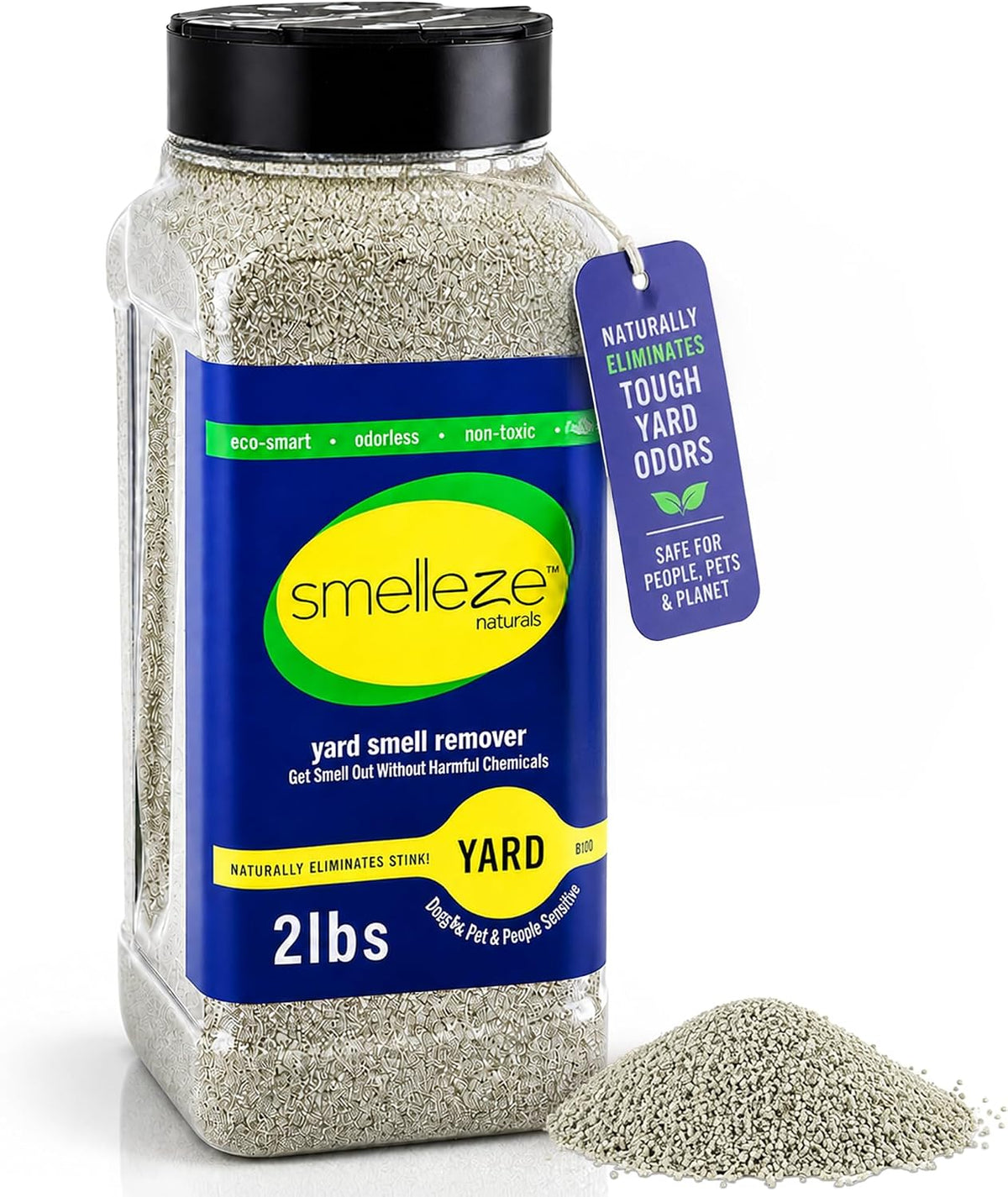 Bag of outdoor pet urine odor absorber granules for yard and turf – view 3