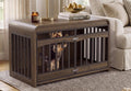 Walnut wooden dog crate furniture for small dogs