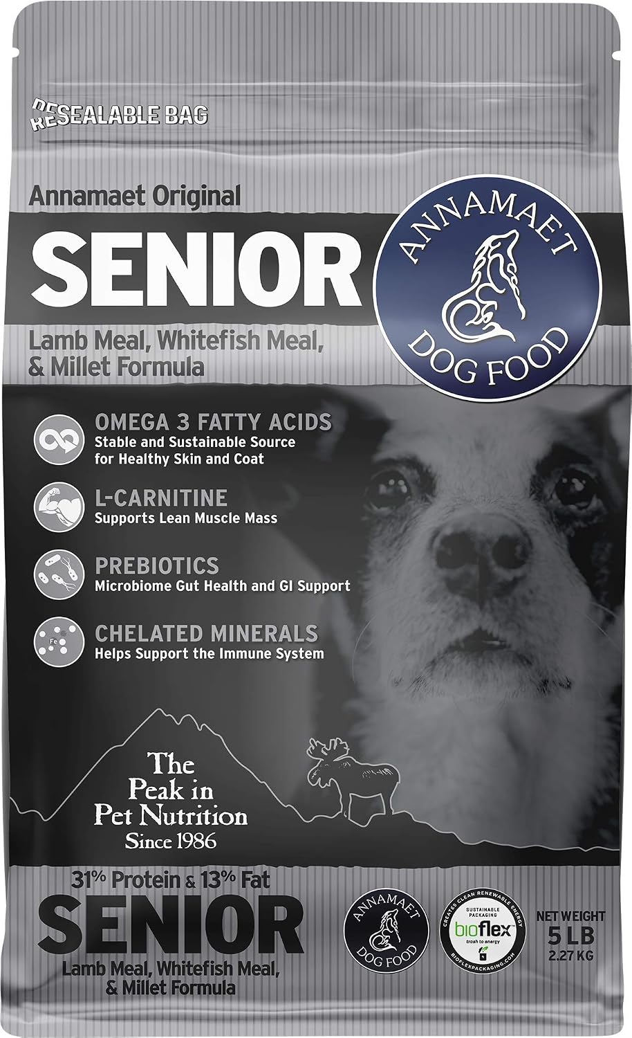 25 lb bag of senior dry dog food with lamb, whitefish and millet – view 2