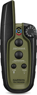 Compact handheld dog training remote with quick-turn dial