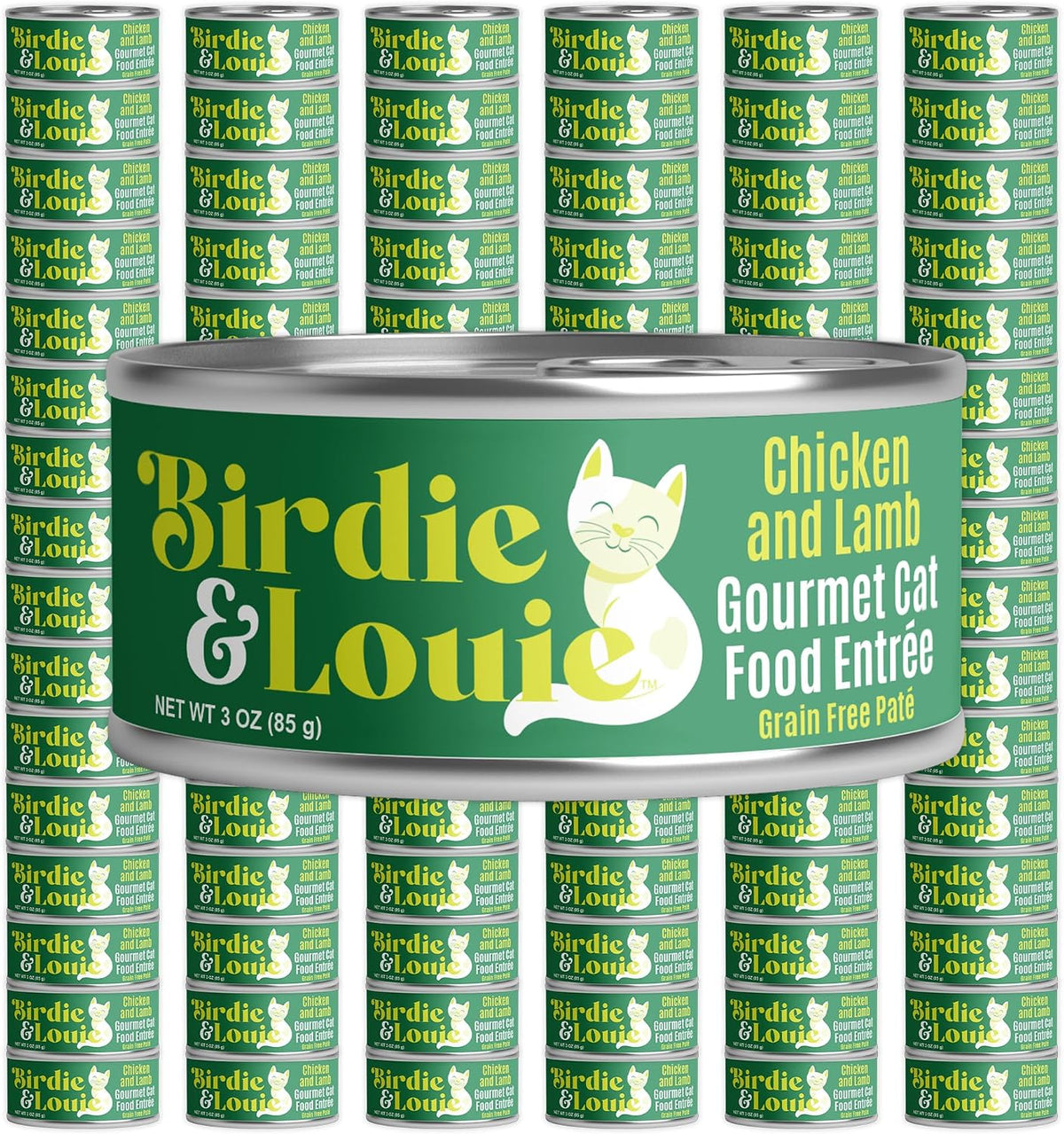 Case of 3 oz cans of chicken and lamb pate wet cat food