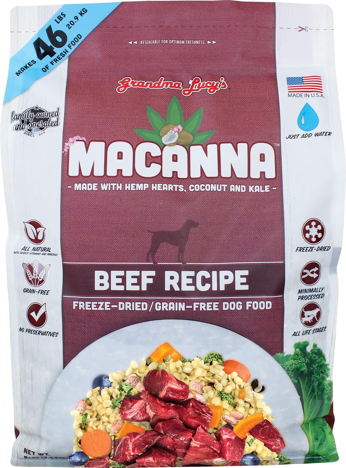 8 lb container of freeze-dried salmon dog food – view 6