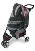 Dark gray pet stroller for dogs and cats