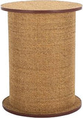 SAFAVIEH Natural Brown Sisal Cat Scratch Post, Round Vertical Scratching Tower, CAT903B