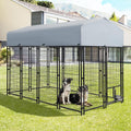 Heavy duty 8 x 4 x 6 ft outdoor dog kennel run with locking door
