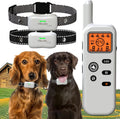 Grayish waterproof dog training collar with handheld remote and wrist strap