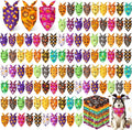 Assorted orange and black Halloween print triangle dog bandanas