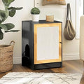 Cat Litter Box Enclosure with Pull-Out Tray, Hidden Litter Box Furniture
