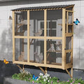 Outdoor Cat Catio with Shelf, Window Perch for Large Indoor Cats