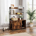 Cat Litter Box Enclosure with Shelf, Corner Cat House Furniture